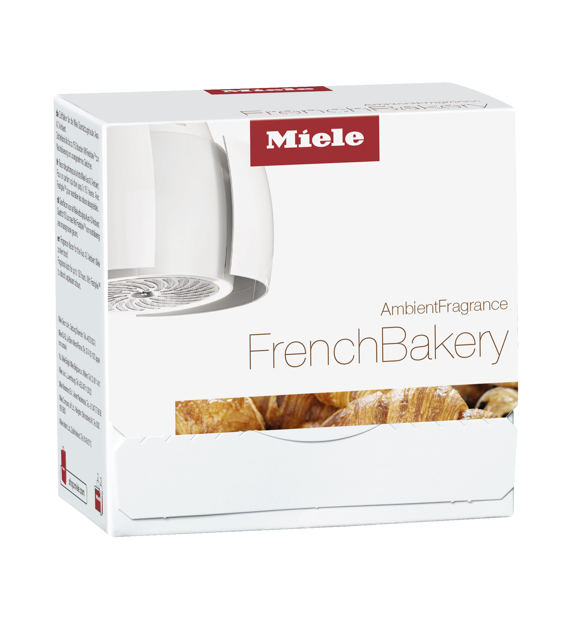 Ароматизатор для вытяжки Aura FrenchBakery AF FB 151 L Miele в официальном магазине Miele в Кирове, доставка в пределах Кирова и России. Артикул 11385860. Лучшие цены, самый большой каталог в России, техника в наличии, быстрая доставка. Ароматизатор для вытяжки Aura FrenchBakery AF FB 151 L Miele купить в Кирове | Всегда в наличии! | Артикул 11385860 | Официальный сайт